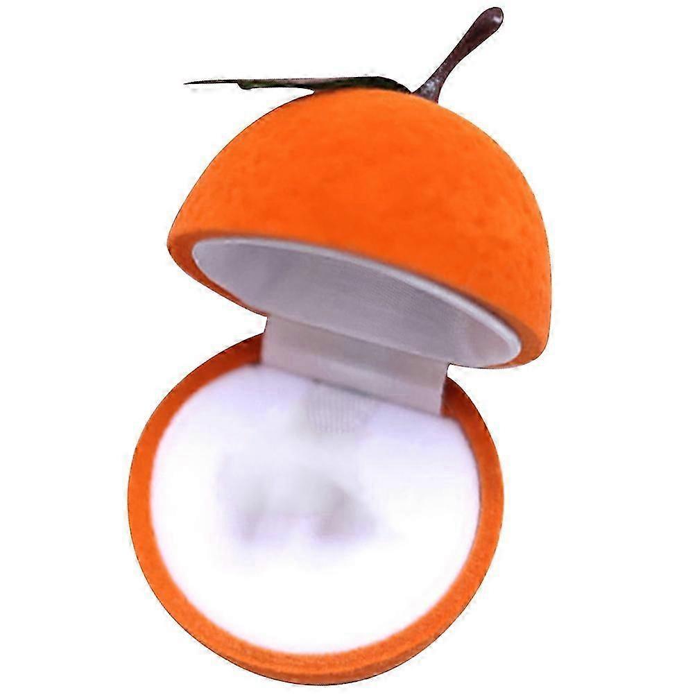 Orange Shape Ring Box for Engagement Ring Holder in Compact Style
