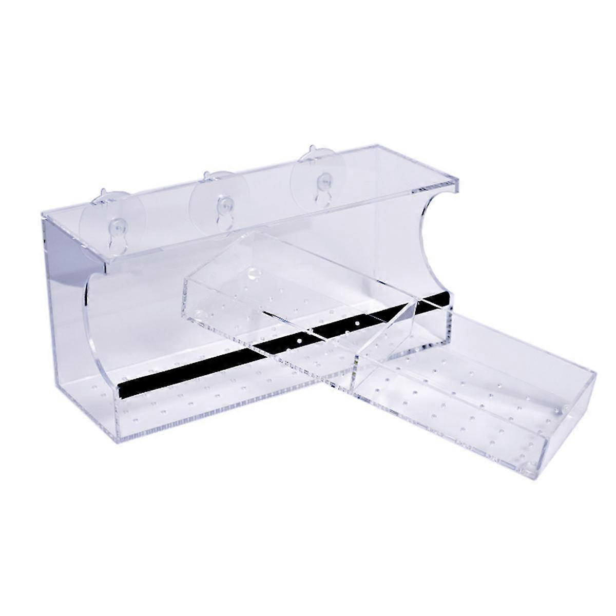 Window Bird Feeder Large Bird Feeding Tray with Suction Cups