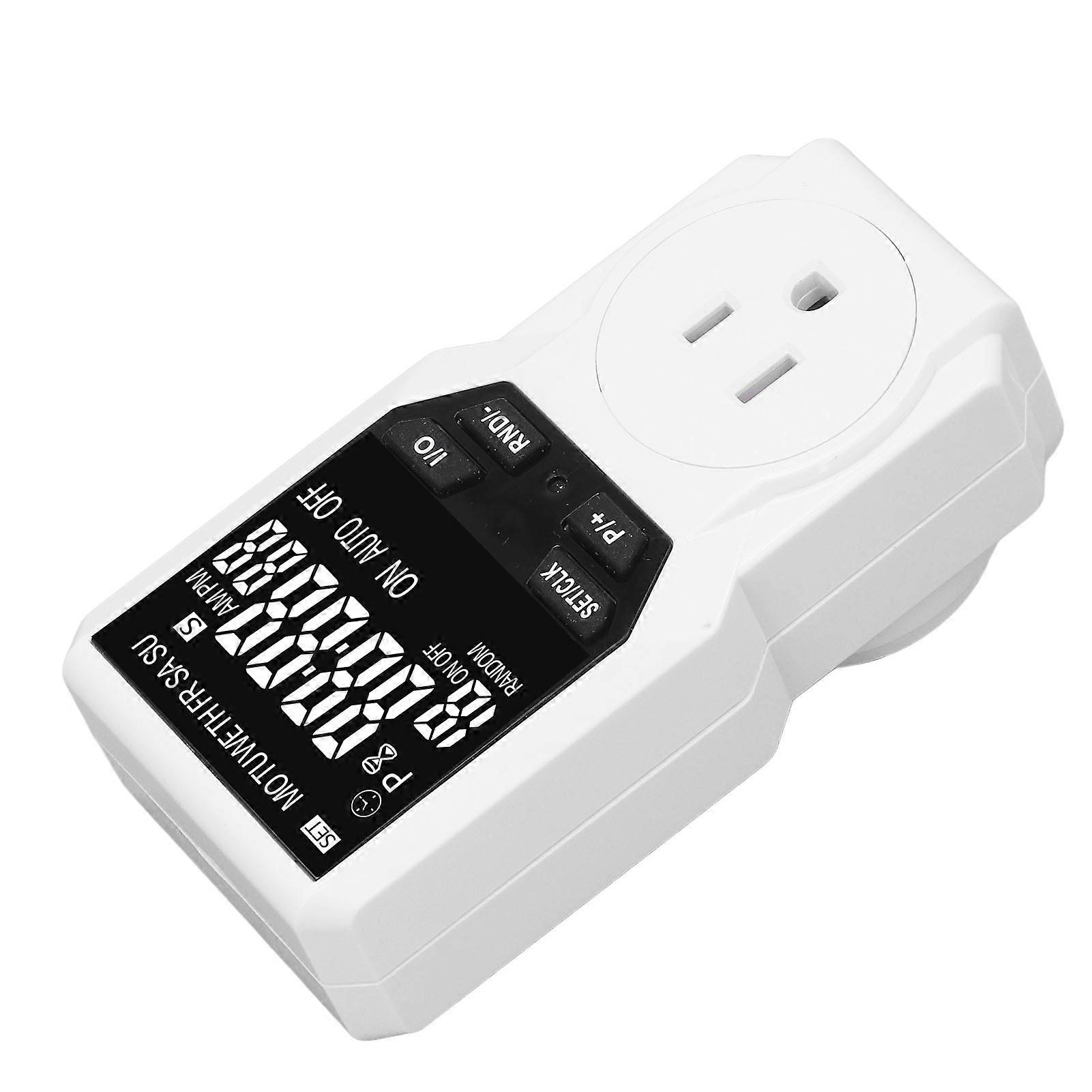 Outlet Timer Large VA Screen Multi Functional Countdown Short Cycle Timer Plug for Indoor US 120V 15A