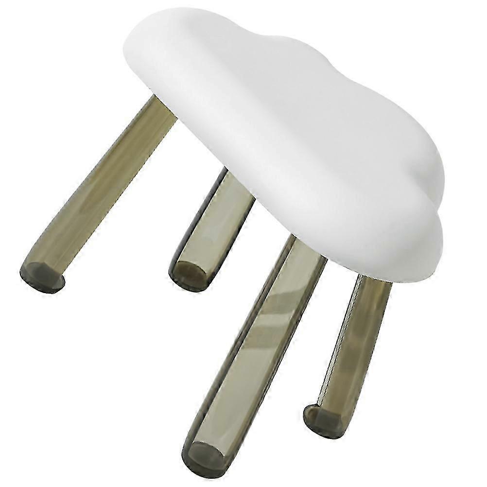Cloud Shaped Stool White Plastic Shoe Changing Stool for Indoor Use