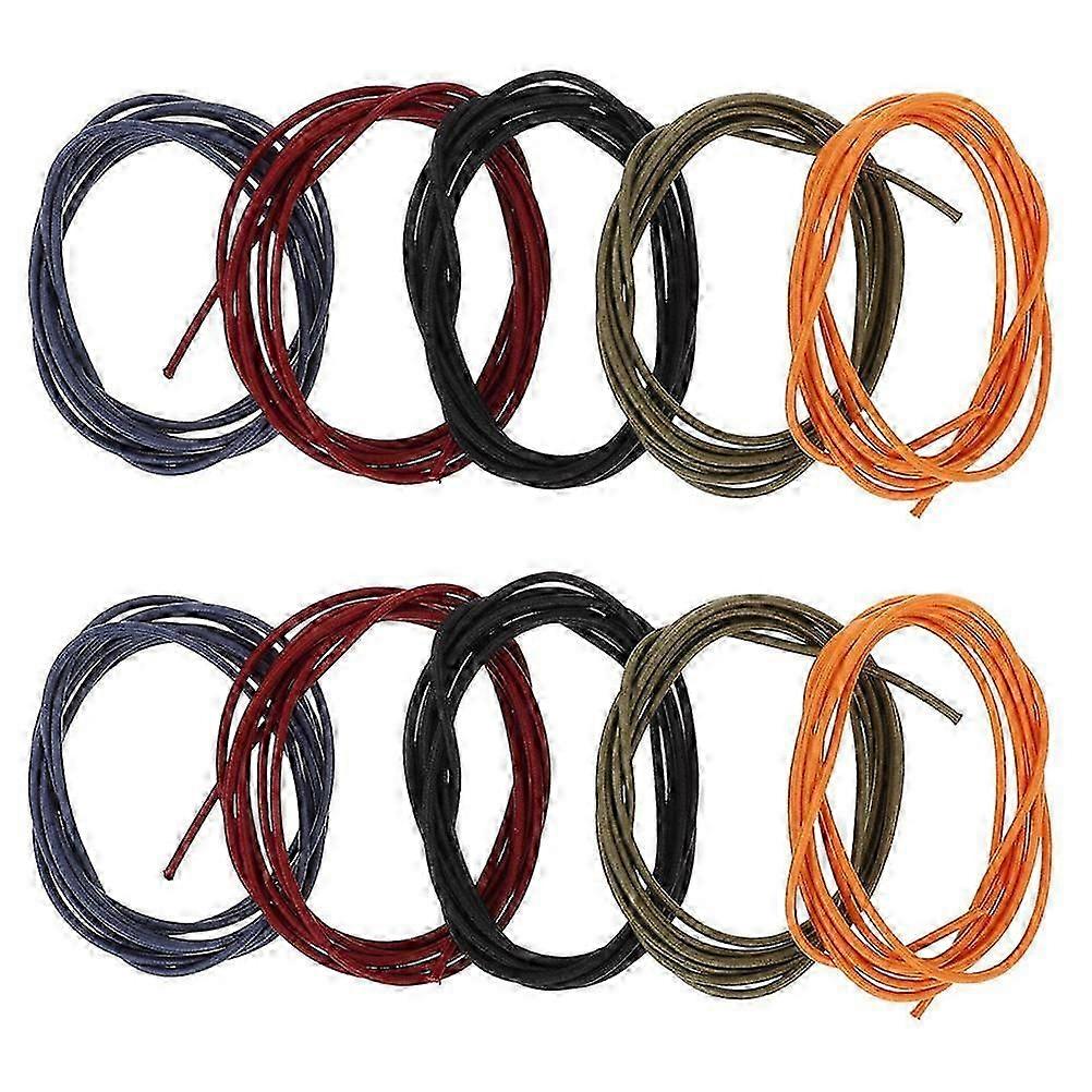 Durable Nylon Rope Elastic Bands for Notebook Use 10Pcs Assorted Colors