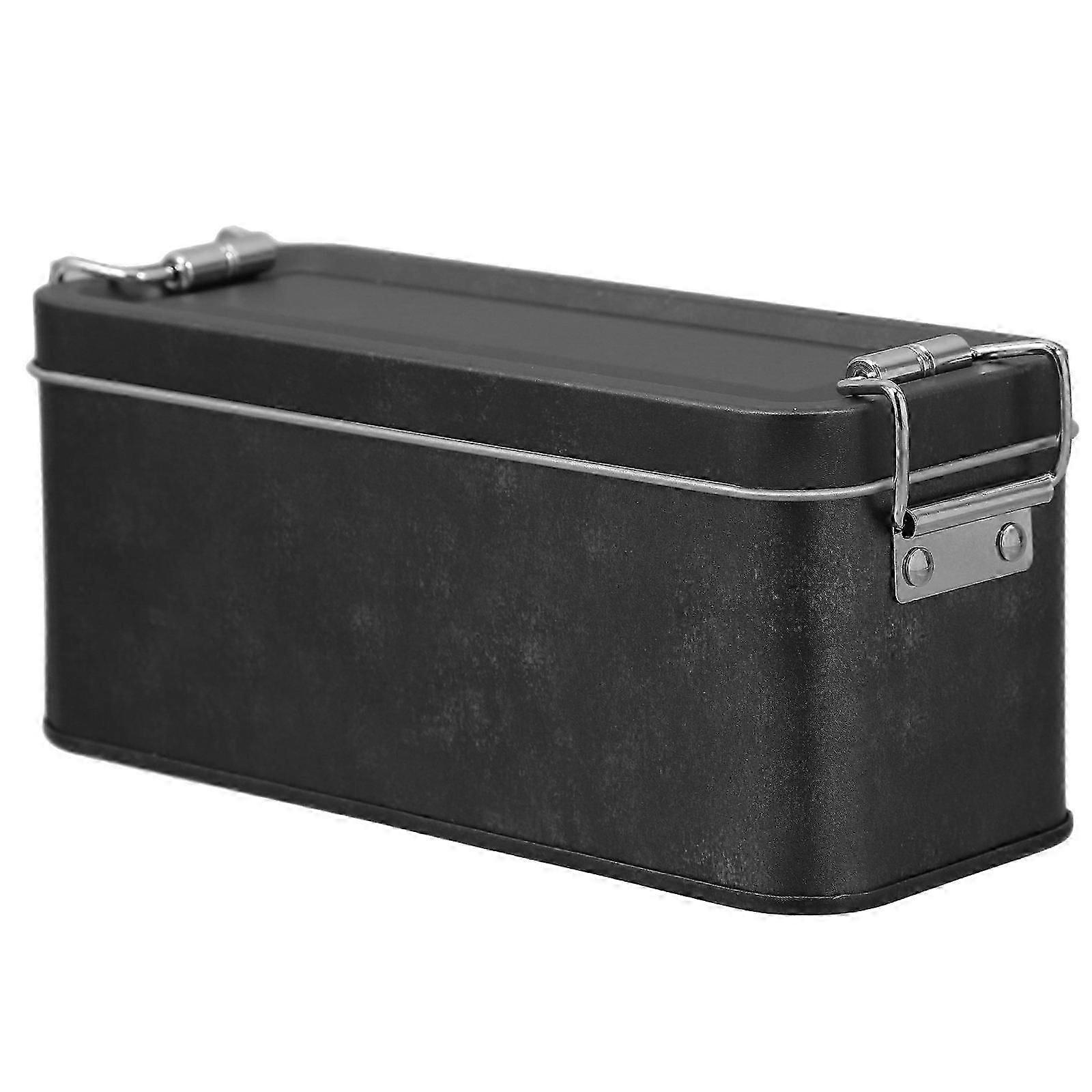 Rectangular Metal Box with Lid for Cookie Storage 3Pcs Set