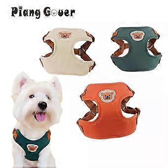 Cute Bear Pet Harness & Leash Set – Adjustable Breathable Dog Vest