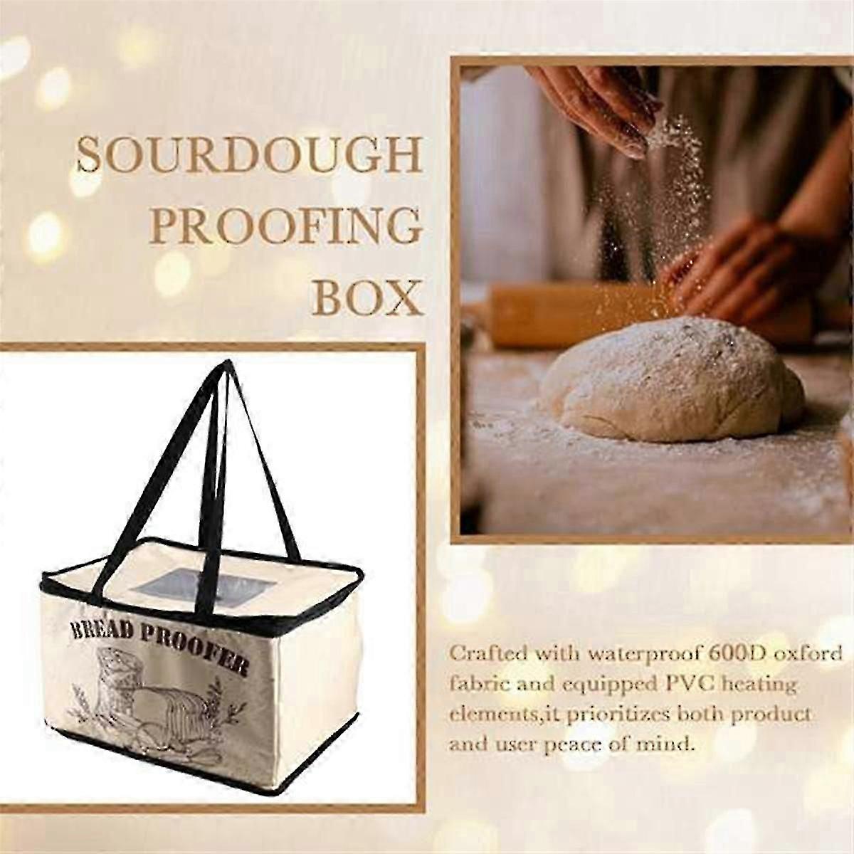 Bread Proofing Box with Heater for Precise Temperature Fermentation, Folding Zippered Dough Proofer
