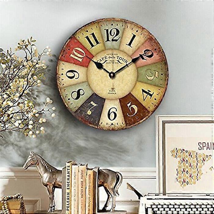 Vintage Style Wall Clock Pendulum Clock Home Decoration