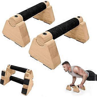 Parallettes-Stangen – Calisthenics-Geräte aus Holz für Handstandtraining, Liegestützgriffe, Calisthenics-Stange – Handstandblöcke und Liegestützgriffe für Männer