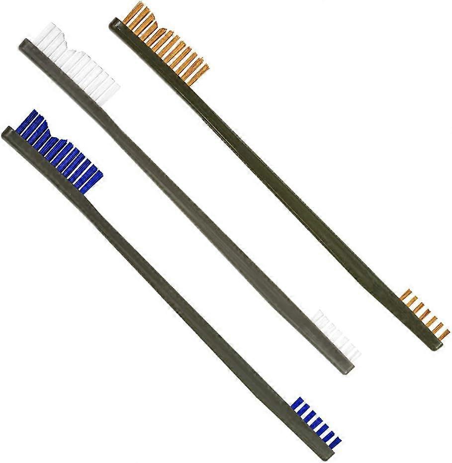 3 pcs All Purpose Brushes Nylon/Blue Nylon/Bronze