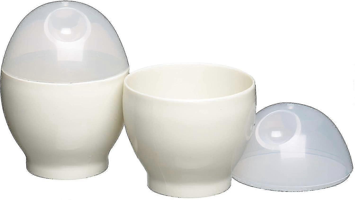 2pcs Mikrowelle Kunststoff Eierkocher Set