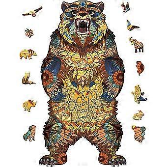 Holzpuzzles für Erwachsene und Kinder, einzigartige tierförmige Holzpuzzle-Puzzleteile, magische Holzpuzzles, Holzschnitt-Puzzles Erwachsene (S-5.8"1