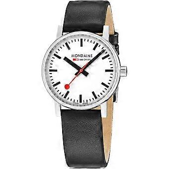 Mondaine Unisex Watch Classic Wristwatch 35 mm MSE.35110.LBV Leather
