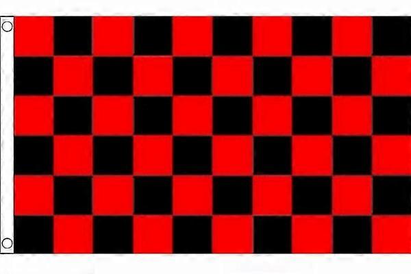 BLACK and RED CHECK FLAG HGD192