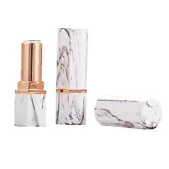Reusable Lipstick Tubes, Leak Resistant Marble Pattern, DIY Lip Balm Containers, 2 Pieces, 12.1mm