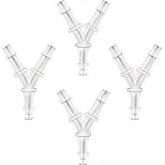 4 Pcs Aquarium Air Valve 3 Way Aquarium Air Pump Connectors Plastic Y Shape Hose Connector Anti-Shedding Airline Tubing Connector for 3/16 inch Line H