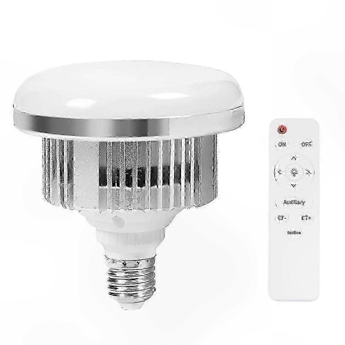 85W LED Studio Light Bulb E27 Base, Dimmable Daylight Bulb with Remote Control compatible with Softbox Photography Lighting