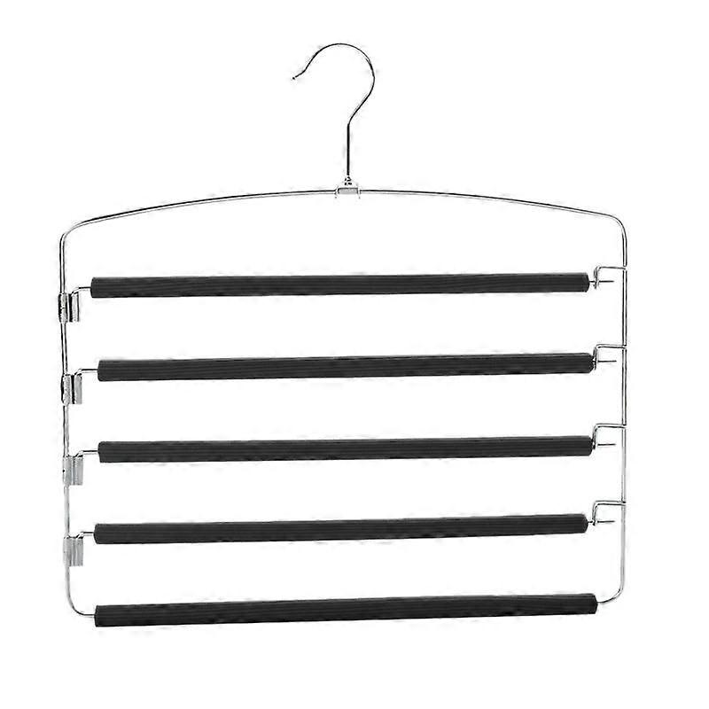 Multi-Layer Pants Hanger - 5-Tier Space Saving Non-Slip EVA
