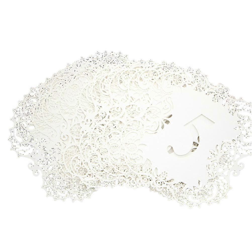 Wedding Decor Hollow Cut Table Number Card Function with 10Pcs Set