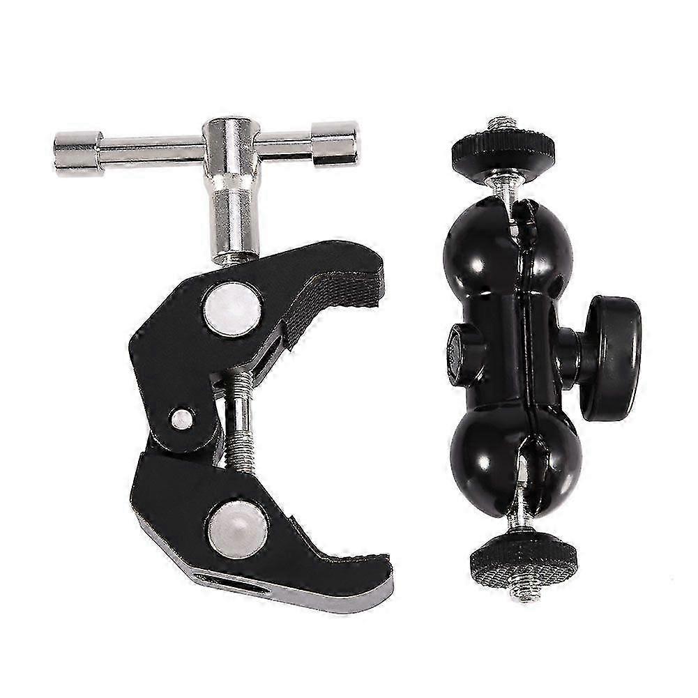 Multi Function Ball Head Adapter Arm Mount with Adjustable Clamp Accessory compatible with Cameras