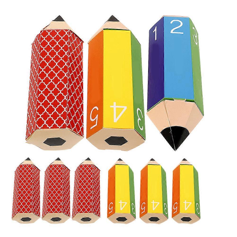 Box Pencil Shaped Candy Boxes for Gift Storage Use 10Pcs