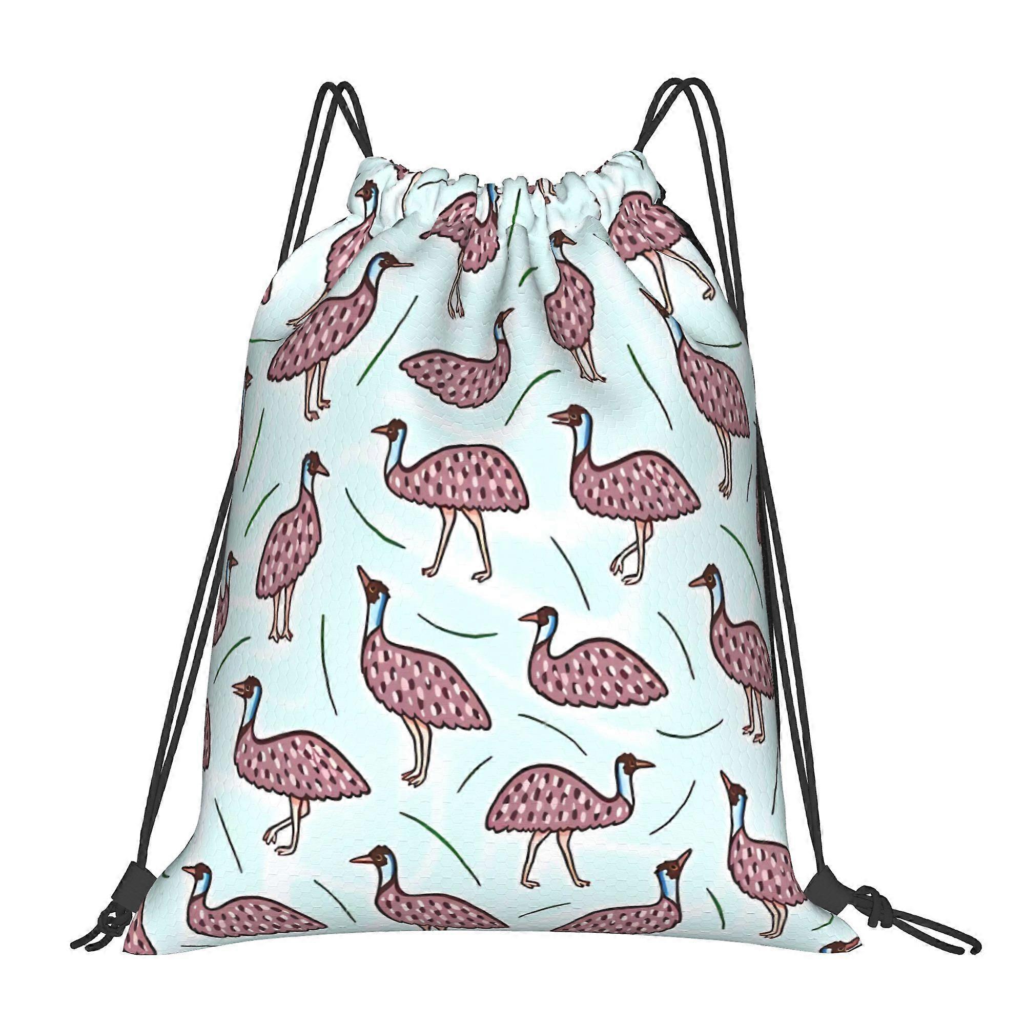 Torba na ramię EMU z podwójnym zapięciem na sznurek, 2D Flat Pull-String Bag-Cqazw