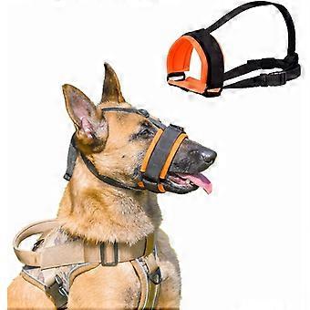 Nylon-Hundemaulkorb, Anti-Schuppen-Hundemaulkorb zur Verhinderung von Beißen, Bellen und Kauen mit verstellbarem Ring, weicher Polsterung, Quick Fit-Gewebe (XL)