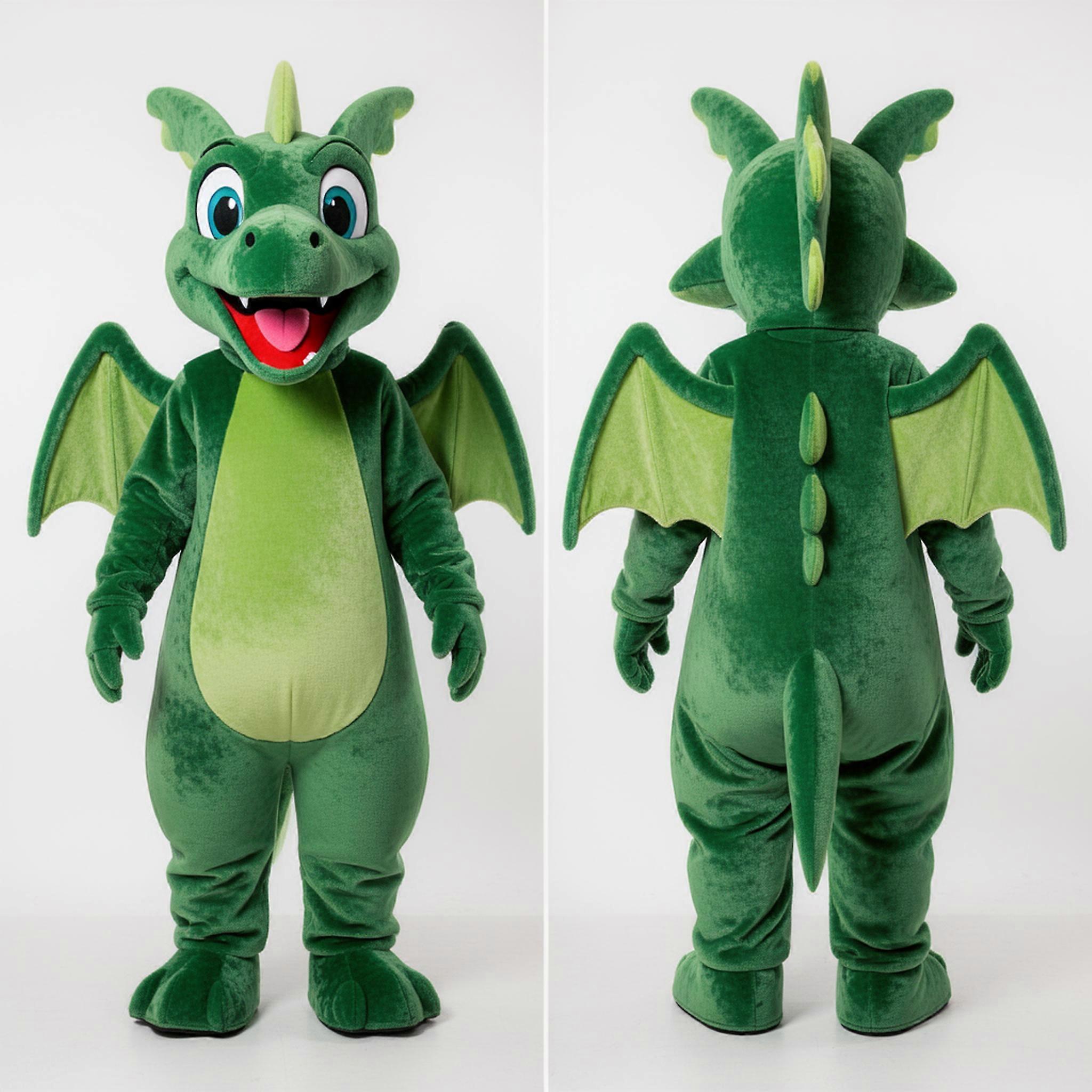 MASTICOT Forest Green Velvety Pterodactyl Mascot