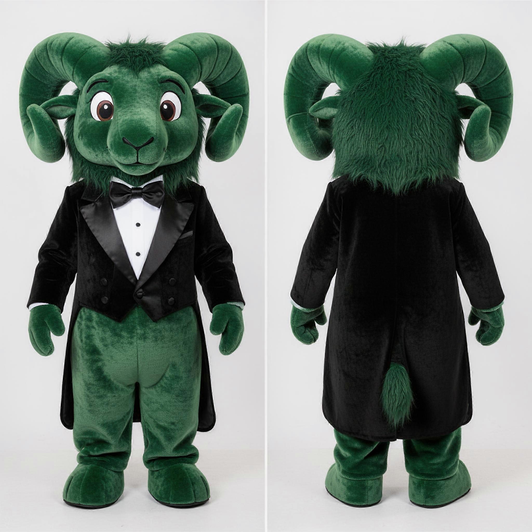 MASTICOT Forest Green Gentle Ram Mascot