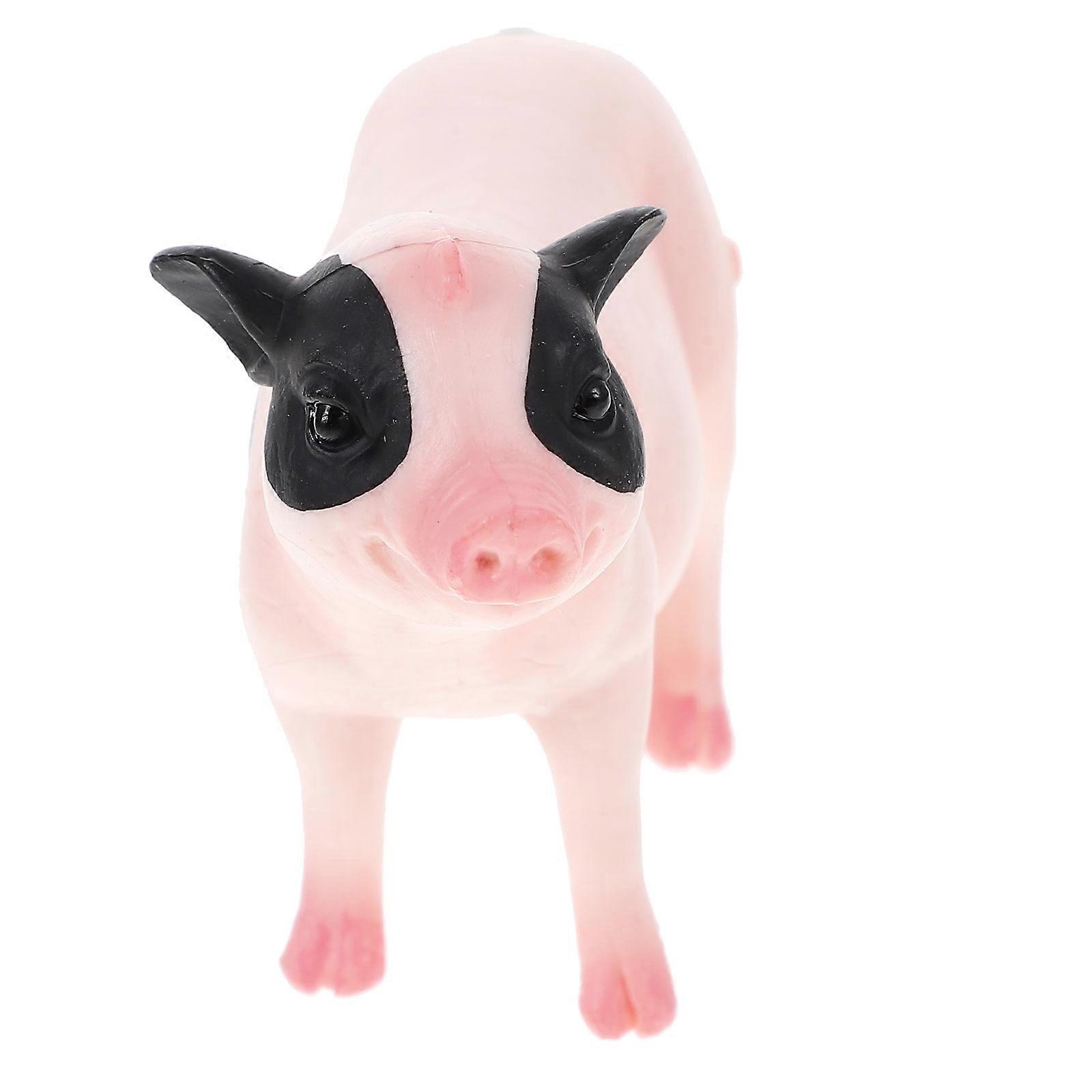 Simulation Pig Model Plastic Realistic Pig Model for Decoration 5Pcs Set