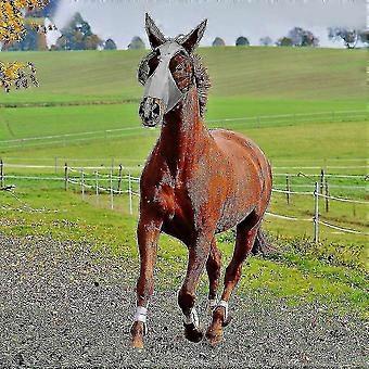 Horse Fly Lycra Mask, With Ear Protection, Mesh Avoids Uv Rays, compatible with Horse / Cob / Pony Equestrian Mesh Eyes