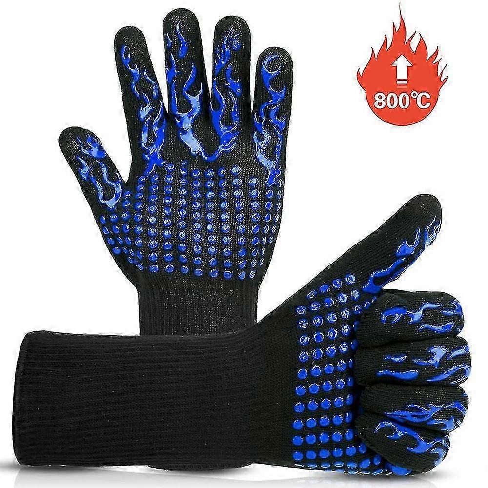 33cm Long Heat Resistant BBQ Gloves