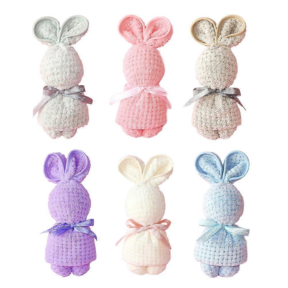 Adorable Wash Towel for Bathing 6Pcs Multi-Function Rabbit Design
