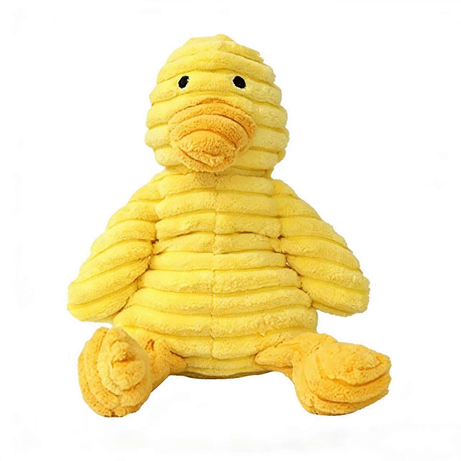 Corduroy Duck Squeaky Toy Bite Proof
