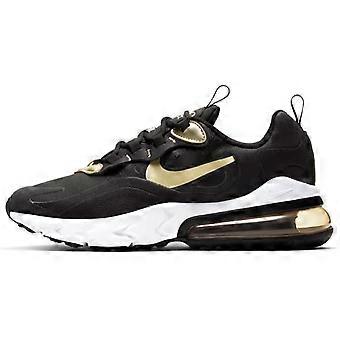 Nike Air Max 270 React Black Metallic Gold Star GS BQ0103-018