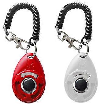 Dog Clicker, Pet Training Clicker with Wrist Strap,Big Button Dog Training Clicker for Training Dog, Cat, Horse and Other Pets(5pcs, random color)