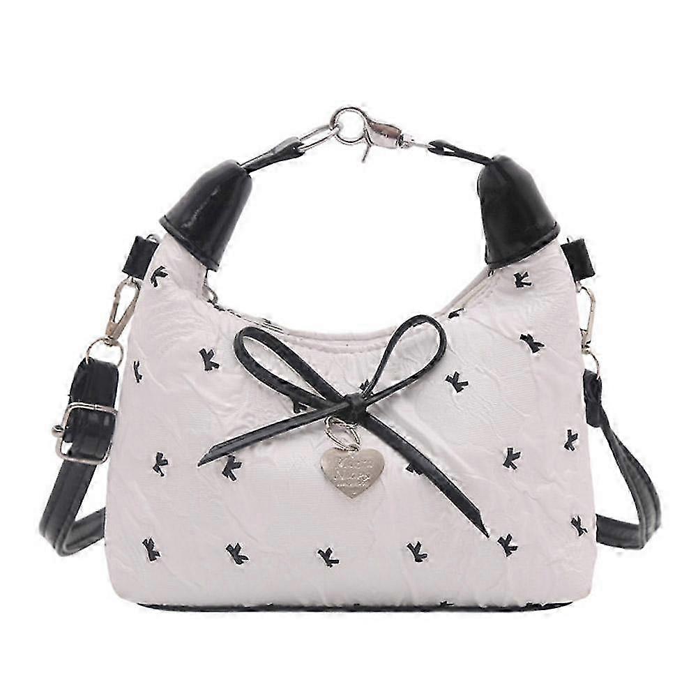 Textured Dacron Bow Messenger Bag