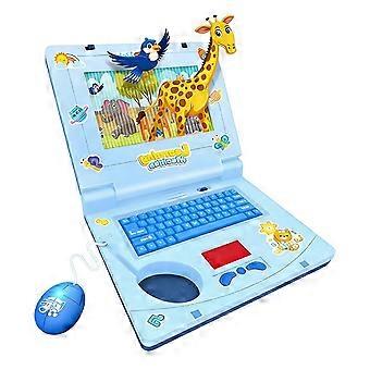 Interactive Kids Laptop Toy With Light And Music For Early Learning And Educational Play Learning Machine Fine Motor Toy Blue_BIYZ