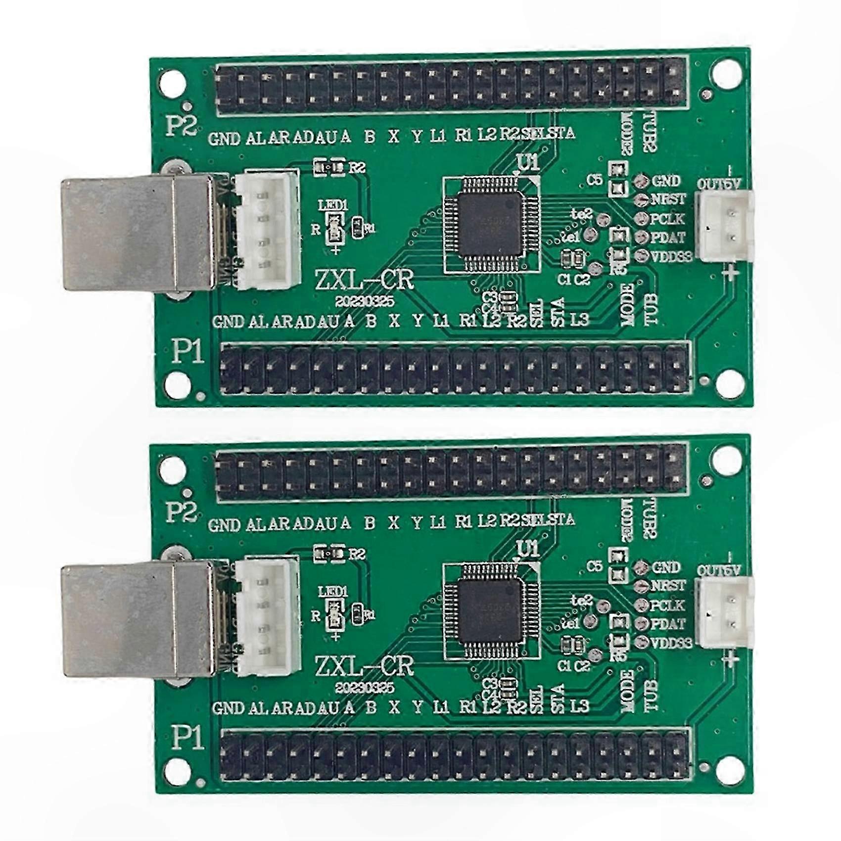 Zero Delay USB Encoder Board 2X ZXL-CR Compatible with PC, PS3 Arcade Joystick Control with Button & Stick Cable