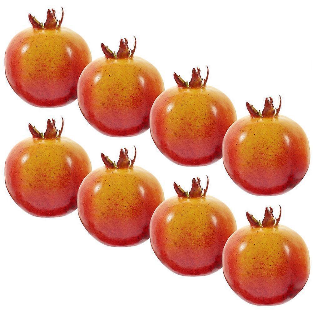 Foam Fruit Decor Artificial Pomegranates compatible with Decoration 8Pcs Set