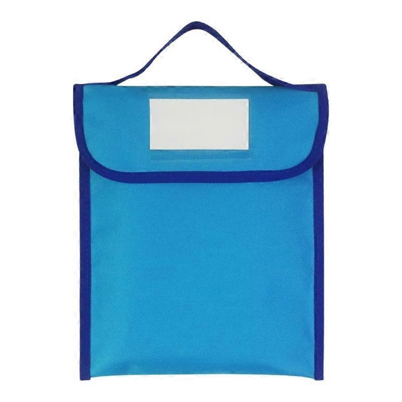 File Bag with Clear Label Window School Book Bag Portable Document Folder