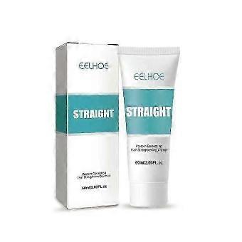 Keratin Hair Straightening Cream 60ml, Protein Smoothing Treatment for Curly Hair, Repairs Frizz & Split Ends, Softens and Shapes