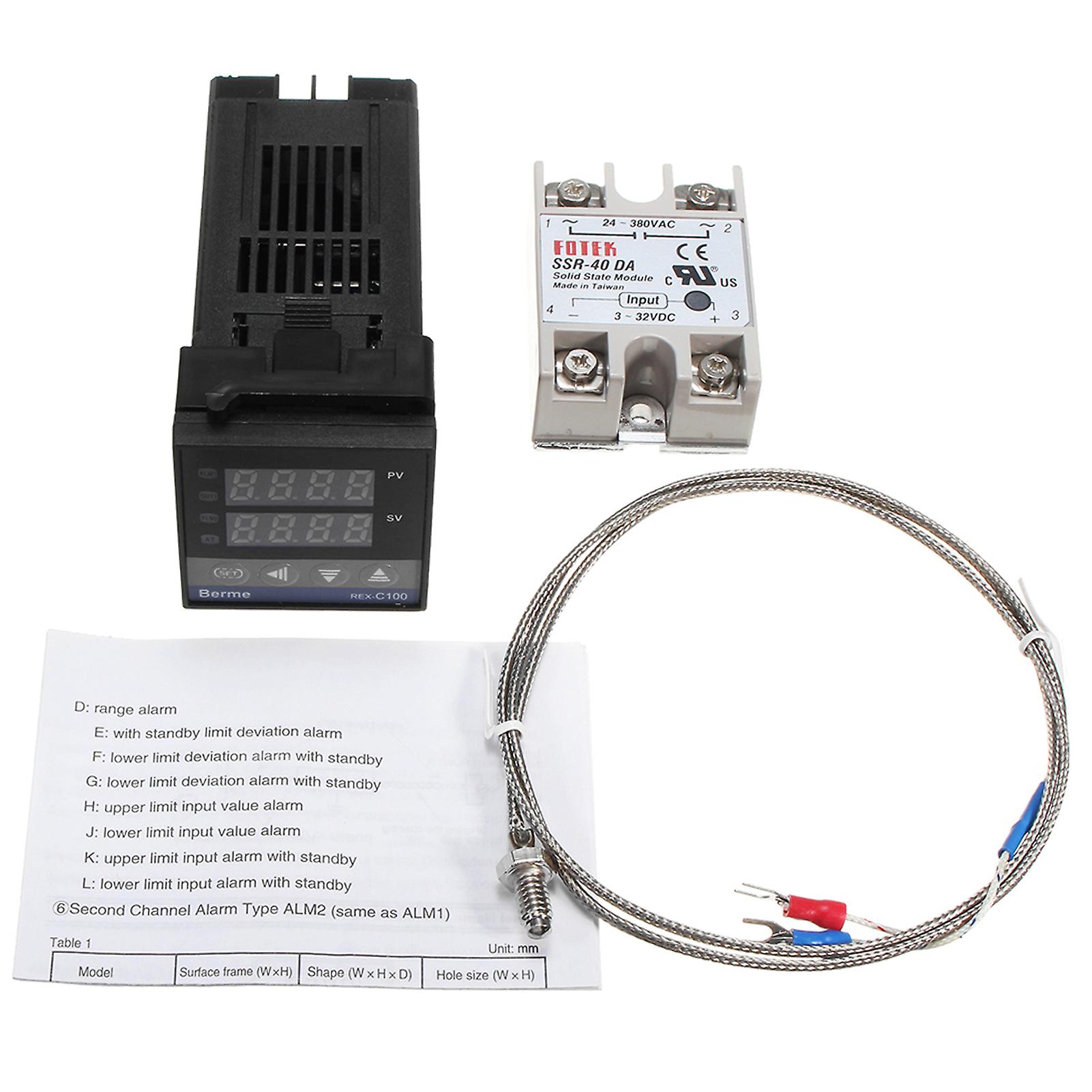 Digital Lcd Pid Rex-c100 Temperature Controller Set