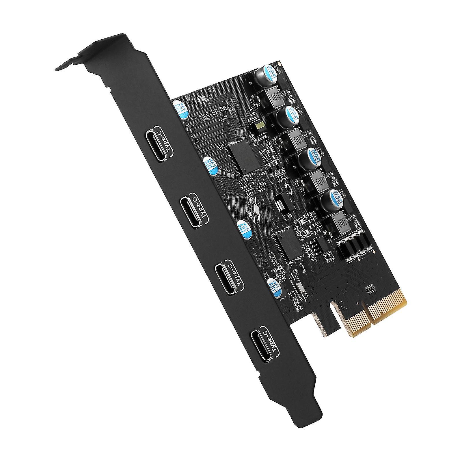 4-port Pci-e To Usb3.1 Type C Computer Expansion Card  Usb Adapter Asm3142