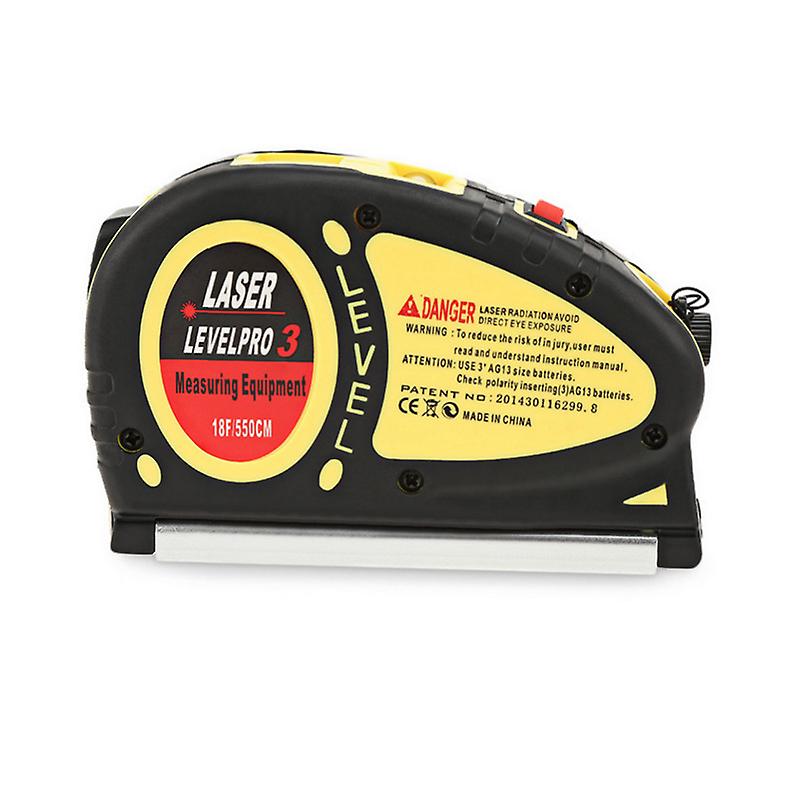Multifunctional laser level, infrared laser level with 5.5-meter measuring tape, can mark two types of lines: crosshairs and horizontal line