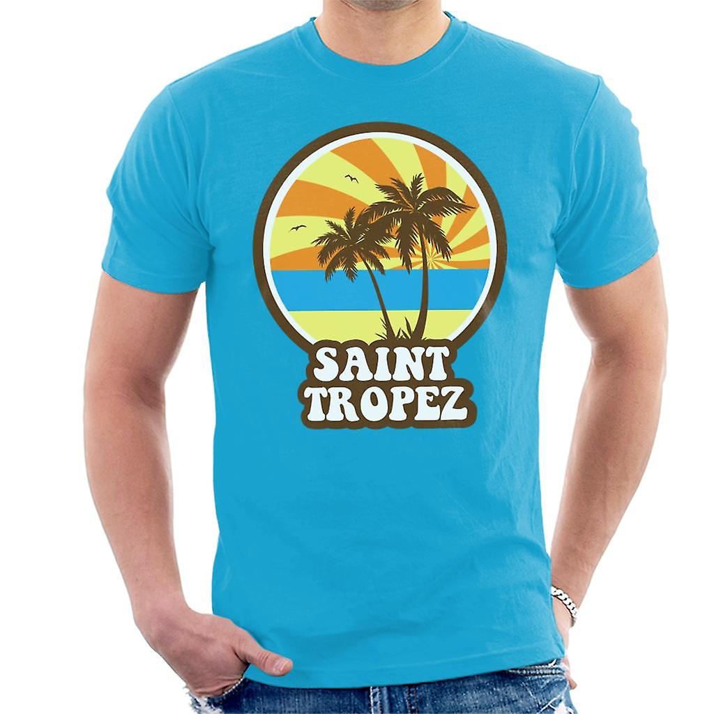 Saint Tropez Beach Retro Miesten T-paita