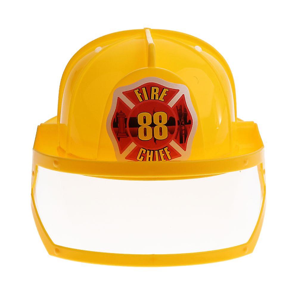 Adjustable Simulation Firefighter Safety Helmet Firefighter Hat Hat Toy Yellow