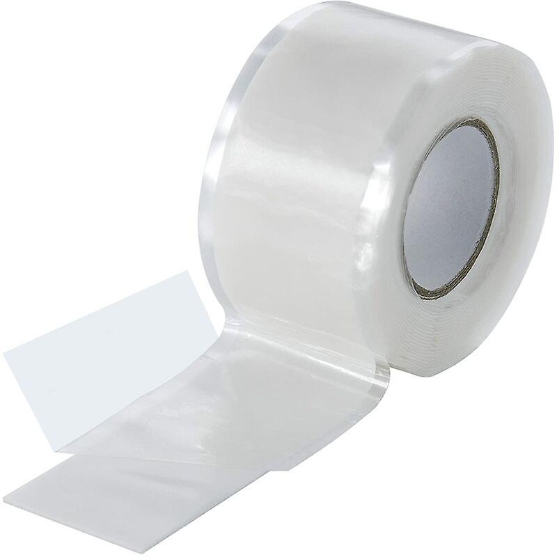 2.5x 3m Self-fusing (self-amalgamating, self-vulcanizing) silicone tape, Insulating Tape and Sealing Tape (water, air), 25mm wide, white