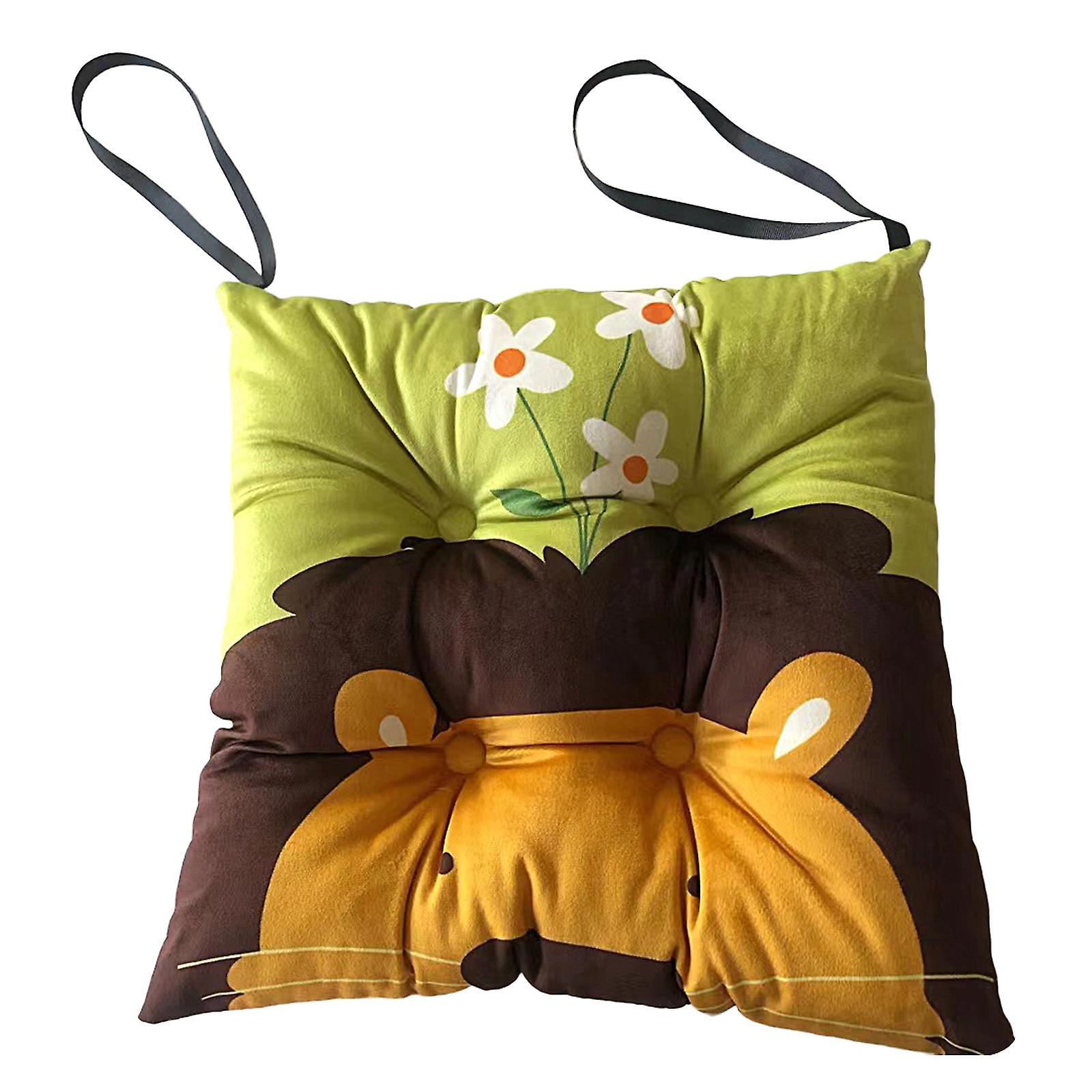 Cuscino Sedile Sedia Quadrata Asilo Cuscino con Cravatte per Bambini 30x30cm