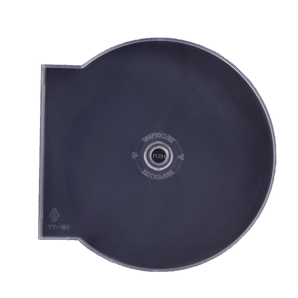 50 Pcs CDs Cases Round Design Plastic Clear White 4.72" Diameter DVDs CDs Box