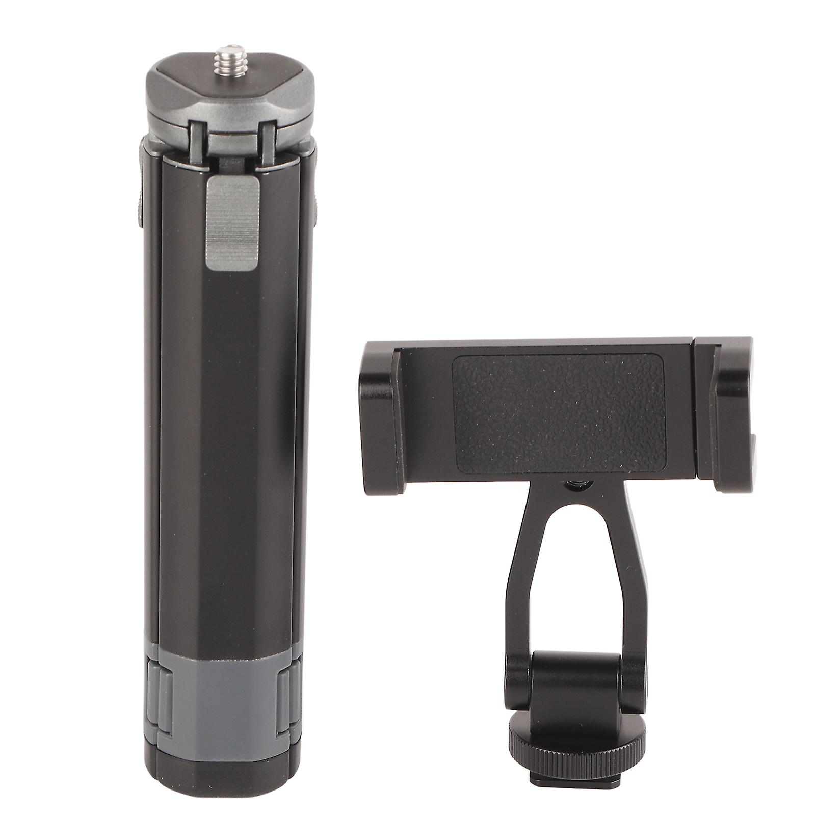 Phone Tripod 360 Degree Rotatable Adjustable Universal Cell Phone Clamp Holder with Dual Cold Shoe Mount