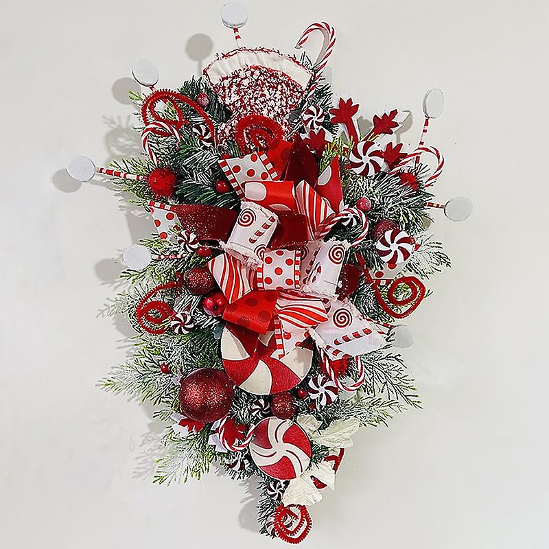 Christmas Wreath Simulation Flower Vine Ring Pine Cone Ornaments Christmas Tree
