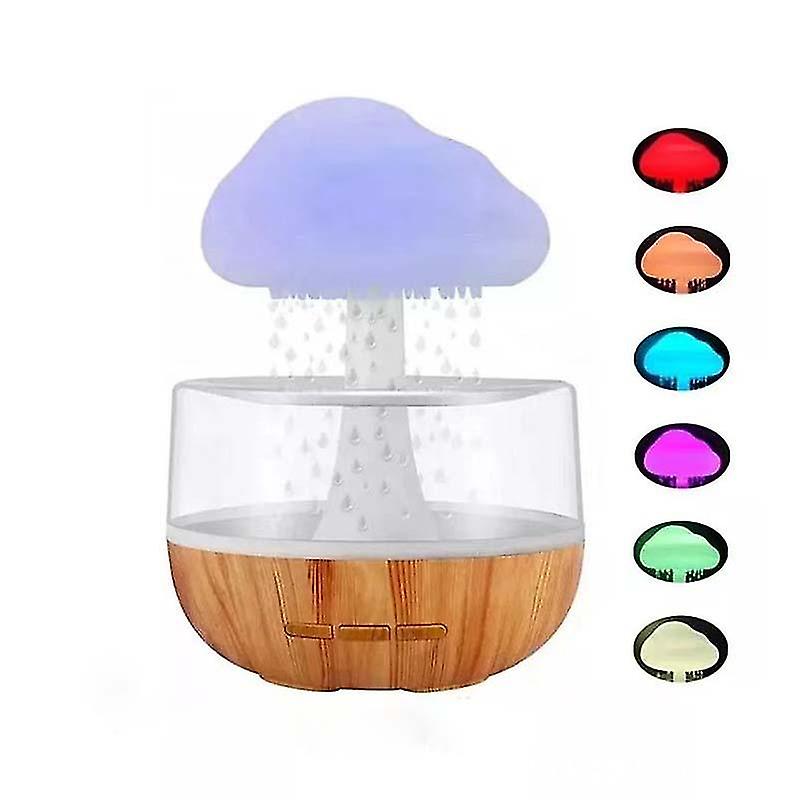 Rain Cloud Humidifier Drip, Rain Cloud Diffuser with 7 Colors Light Cloud Sleep Relax White
